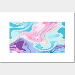 Abstract oil and water mix background Posters and Art